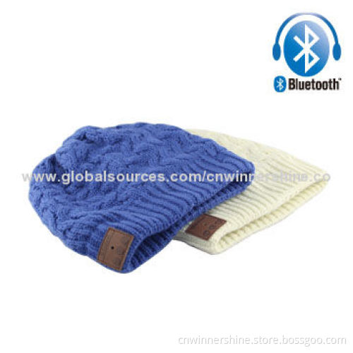 Headphones Beanie Hat with Jacquard Knit and Inset Stereo Sound Speakers, OEM for Any Other Designs